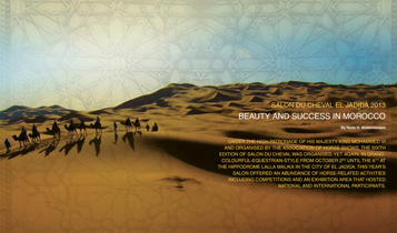 Horse Times Egypt: Equestrian Magazine :Articles :SALON DU CHEVAL EL JADIDA 2013 BEAUTY AND SUCCESS IN MOROCCO