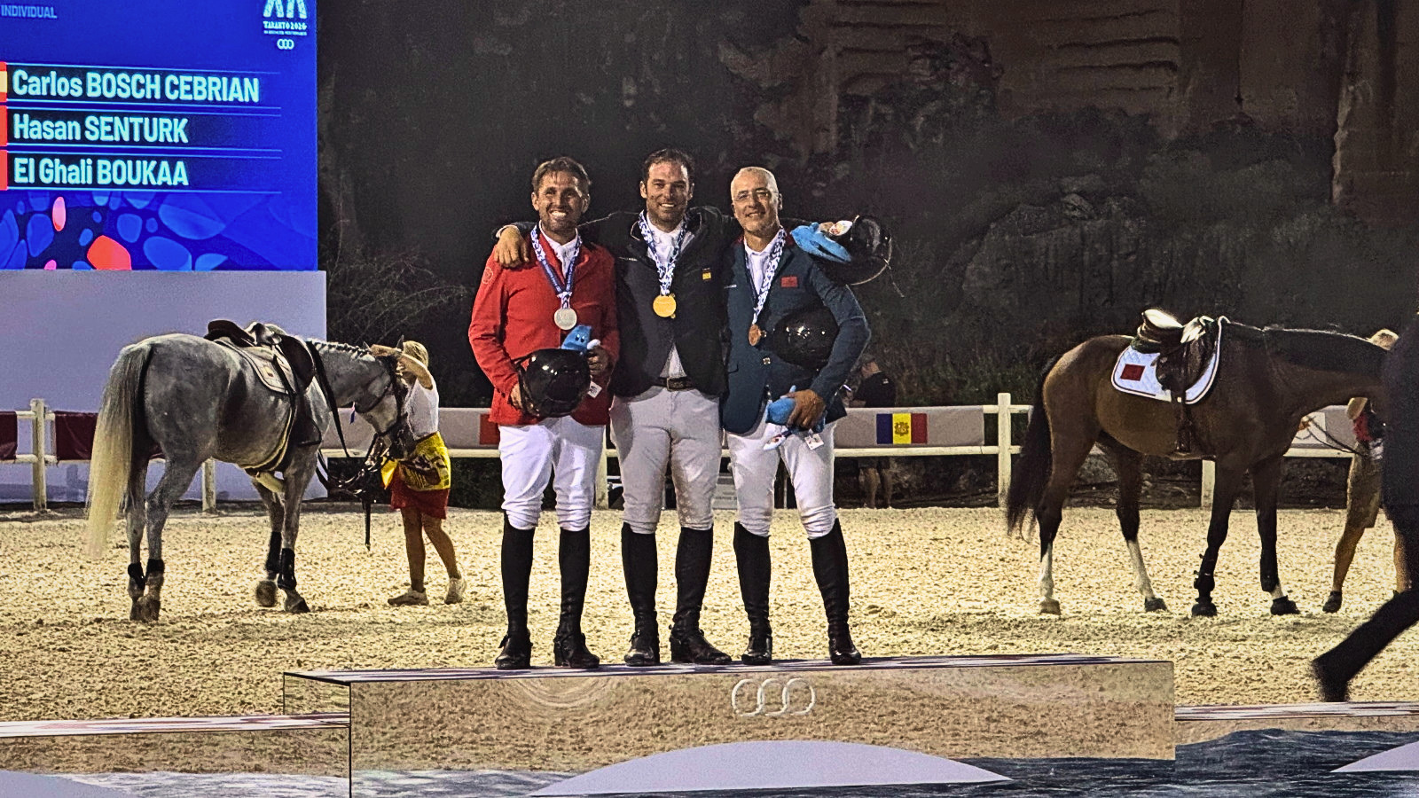 Horse Times Egypt: Equestrian Magazine :News :GOLD FOR CEBRIAN, SILVER FOR SENTURK & BRONZE FOR BOUKAA – SHOWJUMPING AT XX MEDITERRANEAN GAMES TARANTO 